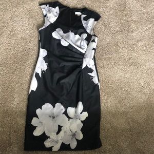 Black and white floral dress